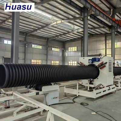 High-Capacity DWC Pipe Extrusion Line with Siemens PLC System and Online Belling for Efficient Production