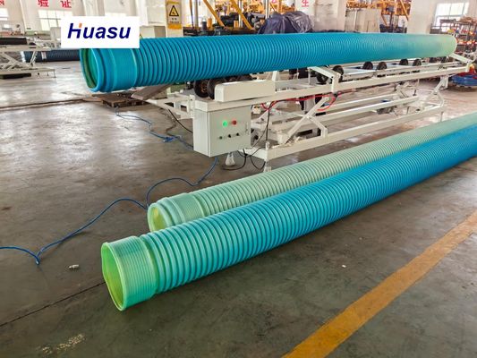 PVC Corrugated Pipe Machine with 32-1600mm Pipe Diameter Double-layer Spiral Co-extrusion and Siemens PLC System
