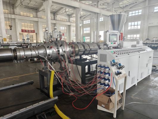 Advanced Twin Screw Extruder Pvc Pipe Extrusion Line For Water Drainage