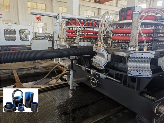 Double Wall Corrugated Pipe Extrusion Line with Siemens Inverter 63mm Min Diameter