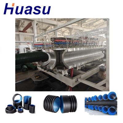 Double Wall Corrugated Pipe Extrusion Line 1600mm Diameter Siemens PLC