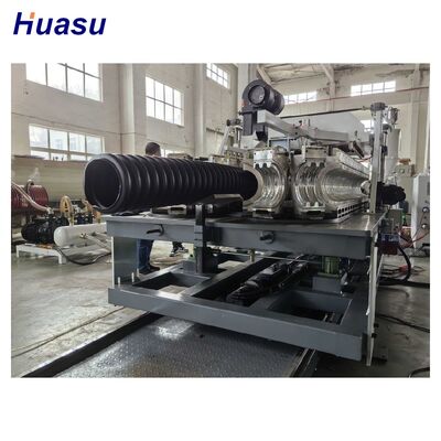 PVC PE MPP PA HDPE Granules And Pellets Compatible Double Wall Corrugated Pipe Extrusion Machine Featuring Energy Saving