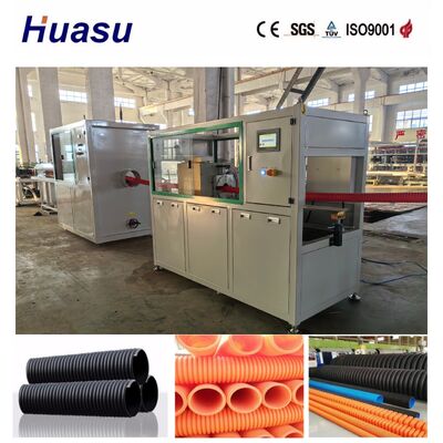 Automatic Single Wall Corrugated Pipe Extrusion Line with PLC Control Touch Screen for High Productivity and Energy Saving