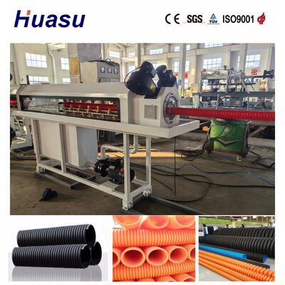 Single Wall Corrugated Pipe Machine with 60-2000kg/h Output and 32mm-1600mm Pipe Diameter for Plastic Pipe Production Line with Siemens PLC Control