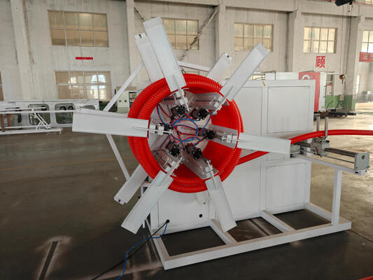 High Output Double Wall Corrugated Pipe Extrusion Line with Siemens Electrical Parts and Pressure Water Cooling for PP PE PVC