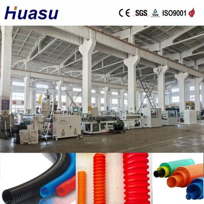 High Automation Cable Protection Pipe Extrusion Line with 32mm-1600mm Pipe ID and PLC Control for Single/Double/Three Layer Corrugated Pipes