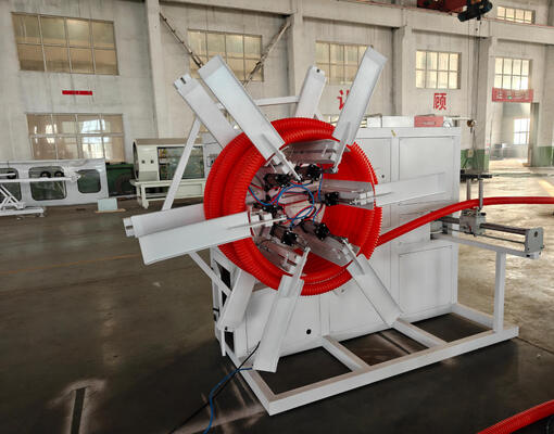 Double Wall Corrugated Pipe Extrusion Line with Siemens Frequency Controller HV>740 Barrel Screw and 20CrMnTi Gear Material