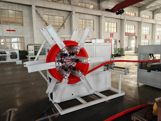 Double Wall Corrugated Pipe Extrusion Line with Siemens Main Electrical Parts, 20CrMnTi Gear Material, and HV>740 Barrel Screw