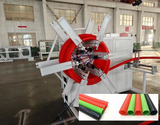 Single Wall Corrugated Pipe Extrusion Line with Deep Screw Channel Structure, Hard Teeth Face Gearbox and 1 Year Guarantee Period