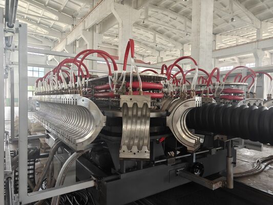 Customized Corrugated pipe extrusion line featuring Linelength 10m to 30m for precise and scalable pipe manufacturing