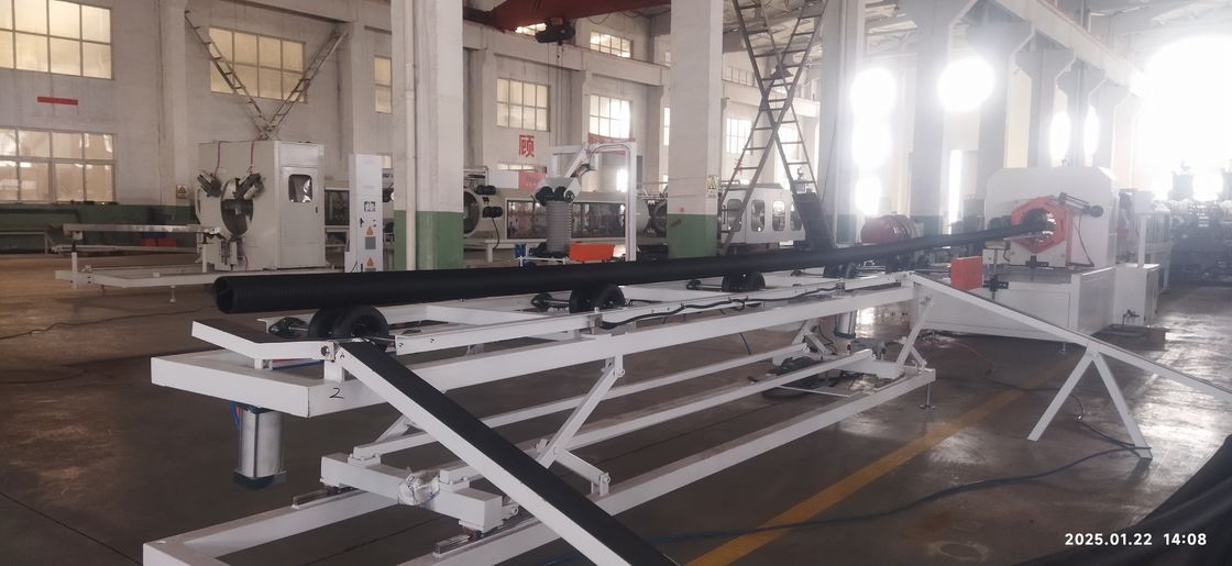 خط تولید اکستروژن لوله های دوجداره موجدار اتوماتیک و کامپیوتری با موتور زیمنس و ظرفیت 8-15 کیلوگرم در ساعت