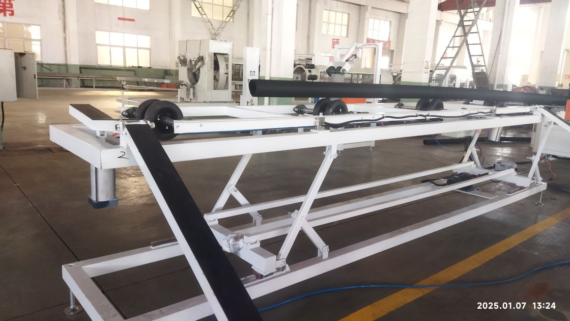 خط اکستروژن لوله های موجدار دو جداره اتوماتیک با موتور زیمنس و سیستم کنترل PLC برای تولید 8-15 کیلوگرم در ساعت