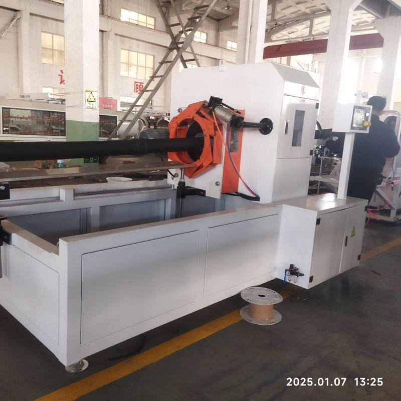 خط اکستروژن لوله های موجدار دو جداره اتوماتیک با موتور زیمنس و سیستم کنترل PLC برای تولید 8-15 کیلوگرم در ساعت