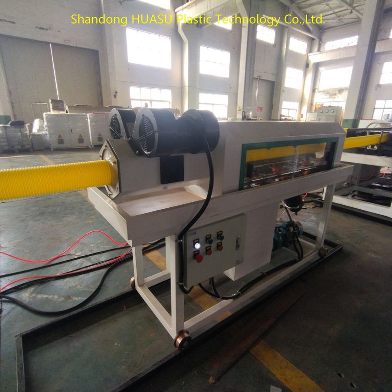 خط تولید اکستروژن لوله پلاستیکی اتوماتیک با برق اصلی زیمنس ABB و خنک کننده آب و هوا برای خروجی قابل تنظیم