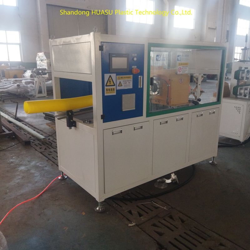 دستگاه تولید لوله موجدار دو جداره با توان تولید 100-1000 کیلووات، کنترل PLC و خنک کننده آبی برای خروجی قابل تنظیم