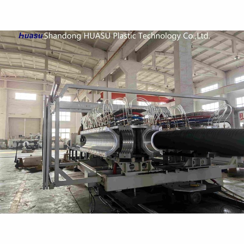 دستگاه تولید لوله خرطومی با خروجی بالا 500-2000 کیلوگرم در ساعت، قطر لوله 32-1600 میلی‌متر و فناوری PLC زیمنس