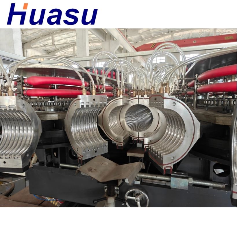 خط اکستروژن لوله موجدار دوجداره قابل تنظیم با مواد قالب آلیاژ آلومینیوم و کنتاکتور اشنایدر