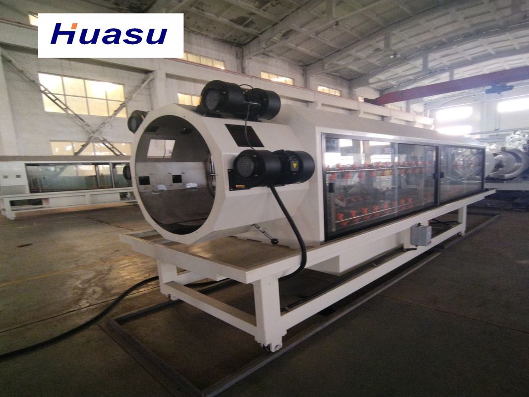 خط تولید اکستروژن لوله موجدار دو جداره با قطر لوله 32-1600 میلی‌متر، ظرفیت 60-2000 کیلوگرم در ساعت و سیستم کنترل PLC زیمنس