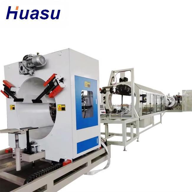 خط اکستروژن لوله DWC با دو پیچ مخروطی برای قطر لوله 32-1600mm و ظرفیت 60-2000kg / h