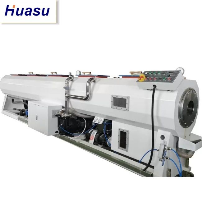 خط تولید اکستروژن لوله موجدار دو جداره با محدوده قطر برش 32-1600 میلی‌متر و فرآیند خنک‌سازی با آب با بهره‌گیری از فناوری PLC زیمنس