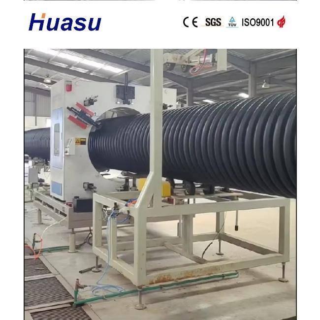 خط اکستروژن لوله DWC با قطر لوله 32-1600mm ظرفیت 60-2000kg / h و فناوری PLC زیمنس برای کارایی بالا