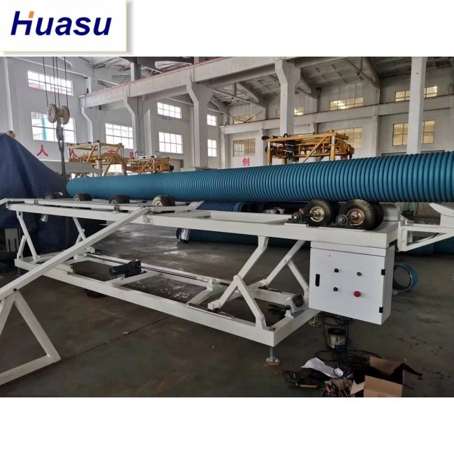 خط تولید اکستروژن لوله DWC با قطر لوله 32-1600 میلی‌متر، ظرفیت 60-2000 کیلوگرم در ساعت و کنترل PLC زیمنس برای لوله موجدار PVC/PE