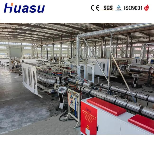 خط تولید اکستروژن لوله موجدار دو جداره با بهره‌وری بالا با قطر لوله 32-1600 میلی‌متر و فناوری PLC زیمنس