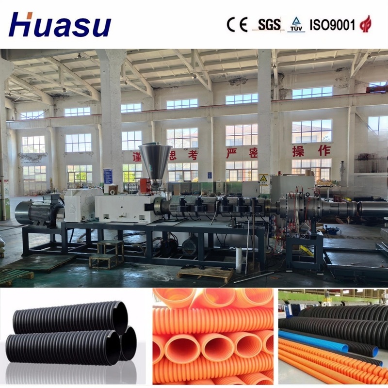 High-Speed Single-Screw Extrusion Plastic Pipe Extrusion Line with Closed Molding Machine and High-Efficiency Cooling System for PVC/PE/MPP/PA/HDPE Processing