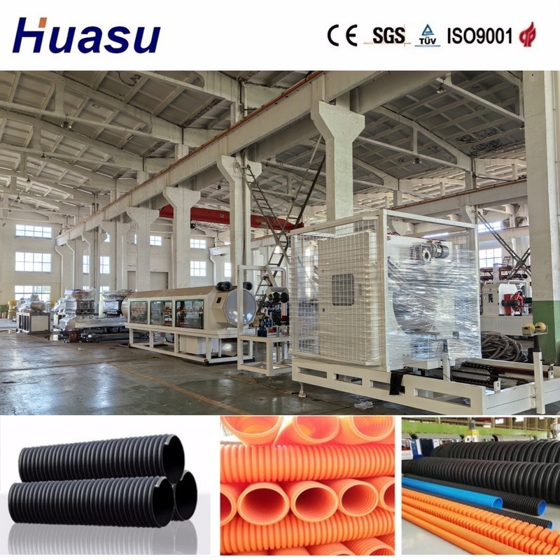 PVC Pipe Extrusion Line with 60-2000kg/h Capacity and 32-1600mm Pipe Size Featuring Water Cooling Tank Cooling