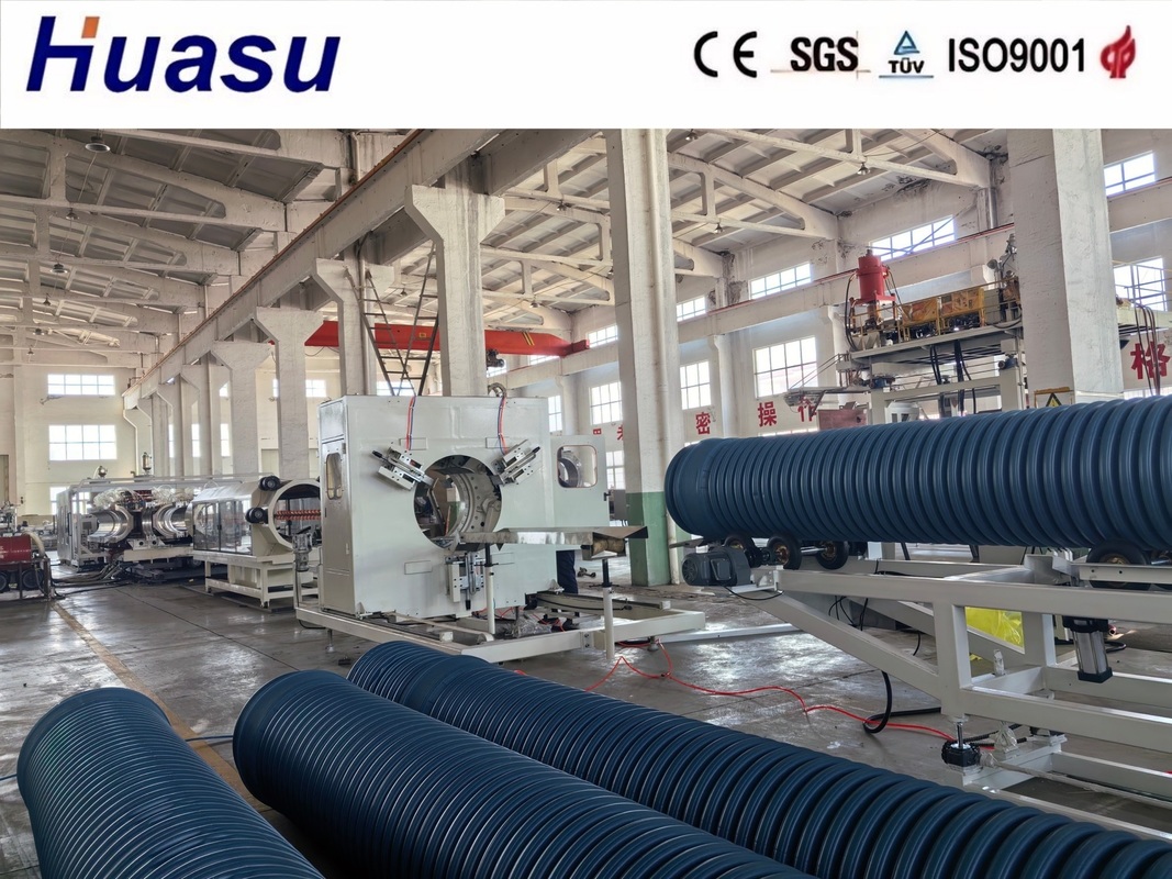 Customizable Double Wall Corrugated Pipe Extrusion Line with 32-1600mm Pipe Diameter and 60-2000kg/h Capacity