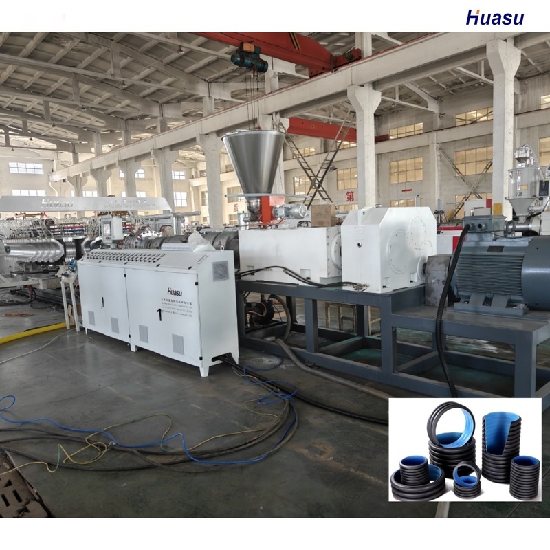 Double Wall Corrugated Pipe Extrusion Line with 38CrMoALA Screw Material for High Production Demands and 6m or Customized Pipe Length