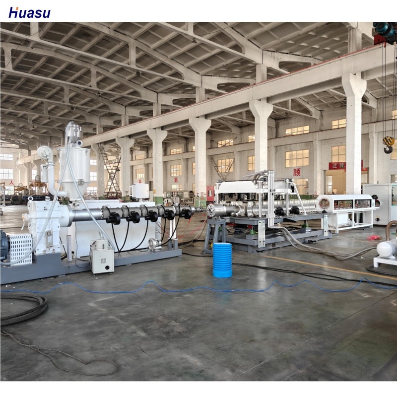 خط تولید اکستروژن لوله موجدار تک جداره اتوماتیک با مواد سیلندر 38CrMoAlA برای لوله های 75-250 میلی متری با سرعت خروجی 15 متر در دقیقه