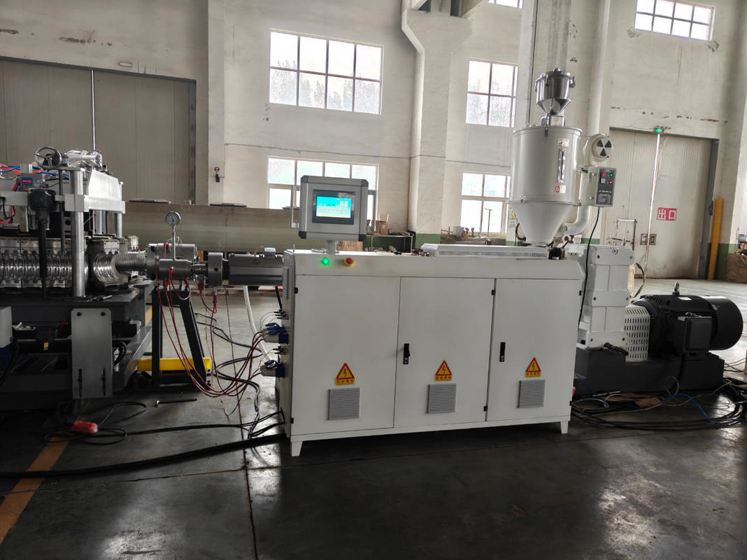 خط تولید اکستروژن لوله DWC اتوماتیک با اینورتر زیمنس و رله امرون برای تولید لوله های موجدار 75-250 میلی متری