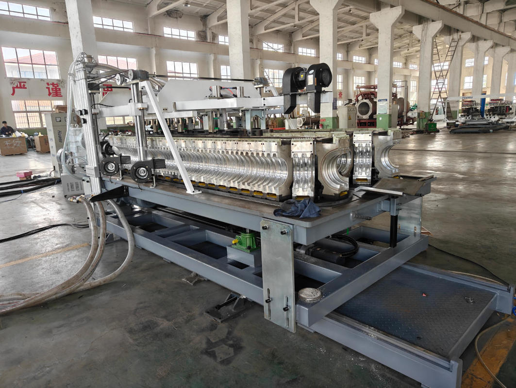 خط تولید اکستروژن لوله موجدار تک جداره اتوماتیک اینورتر زیمنس با رله امرون برای لوله های 75-250 میلی متری