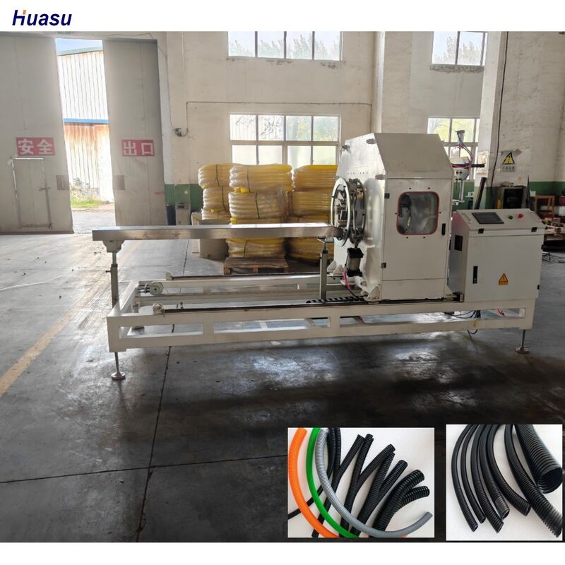 خط تولید اکستروژن لوله موجدار دو جداره با قطعات الکتریکی اصلی زیمنس، با 48 قالب و قابلیت خنک کننده آبی