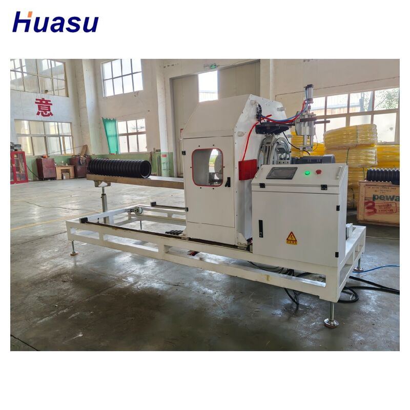 خط تولید اکستروژن لوله پلی اتیلن با چگالی بالا (HDPE) با بهره‌وری بالا و اتوماتیک با کنترل PLC زیمنس برای تولید لوله های موجدار