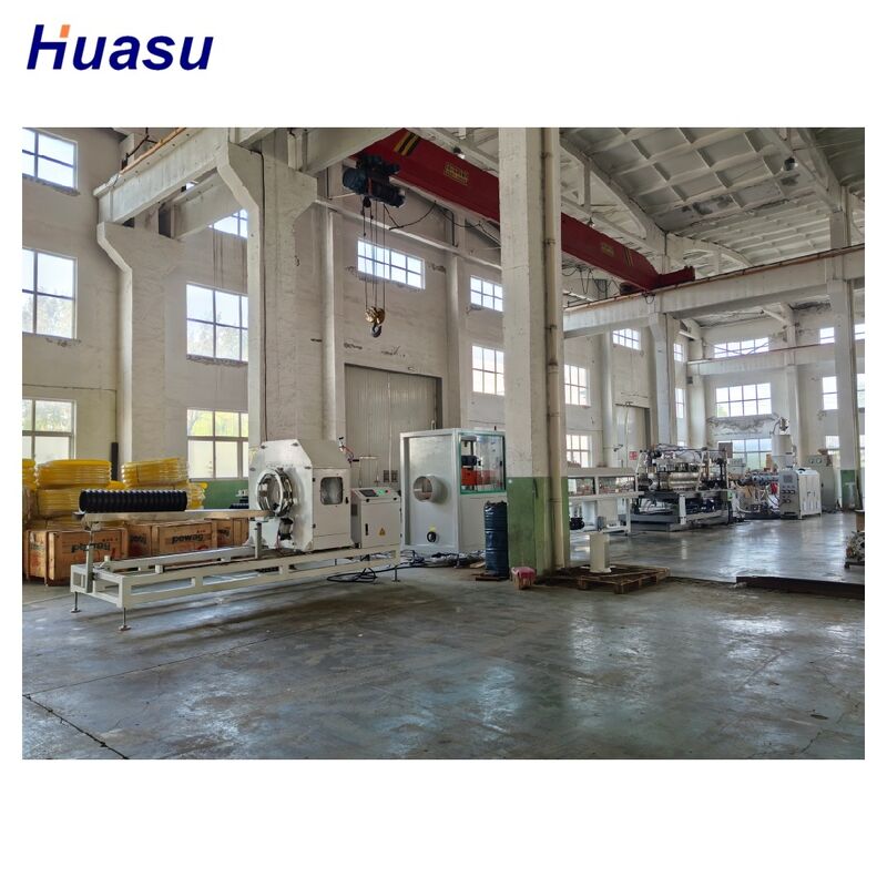 خط تولید اکستروژن لوله پلی اتیلن با چگالی بالا (HDPE) اتوماتیک و کامپیوتری برای لوله های دوجداره موجدار با کنترل PLC