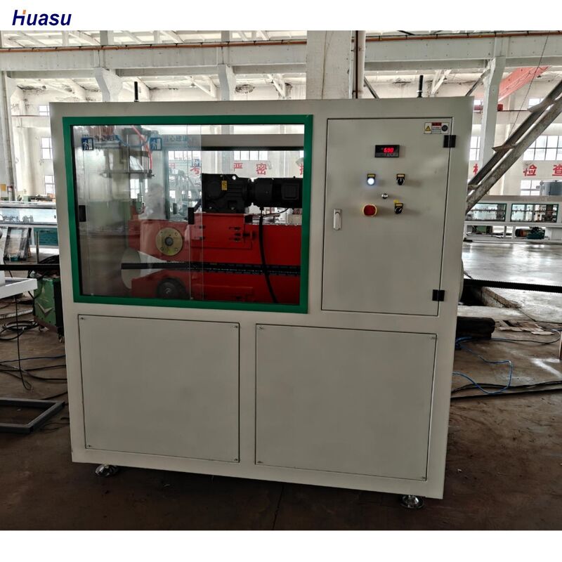 خط اکستروژن لوله های تک دیواره ای با کنترل PLC، قدرت موتور 37kw و طراحی تک پیچ برای تولید لوله سازگار