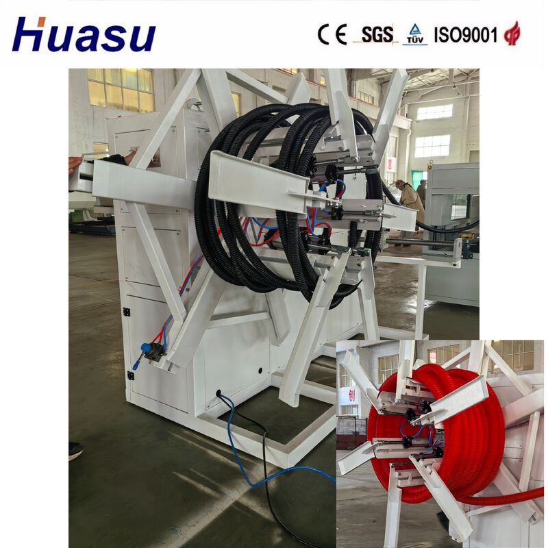 60-2000kg/h خروجی خط اکستروژن لوله های لوله ای یک دیواره ای با حالت خنک کننده آب و کنترل از راه دور PLC