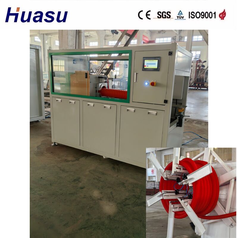 دستگاه لوله موجدار دیواره دوتایی با خروجی 60-2000 کیلوگرم در ساعت، دارای جنس آستین آب از فولاد و کنترل از راه دور PLC