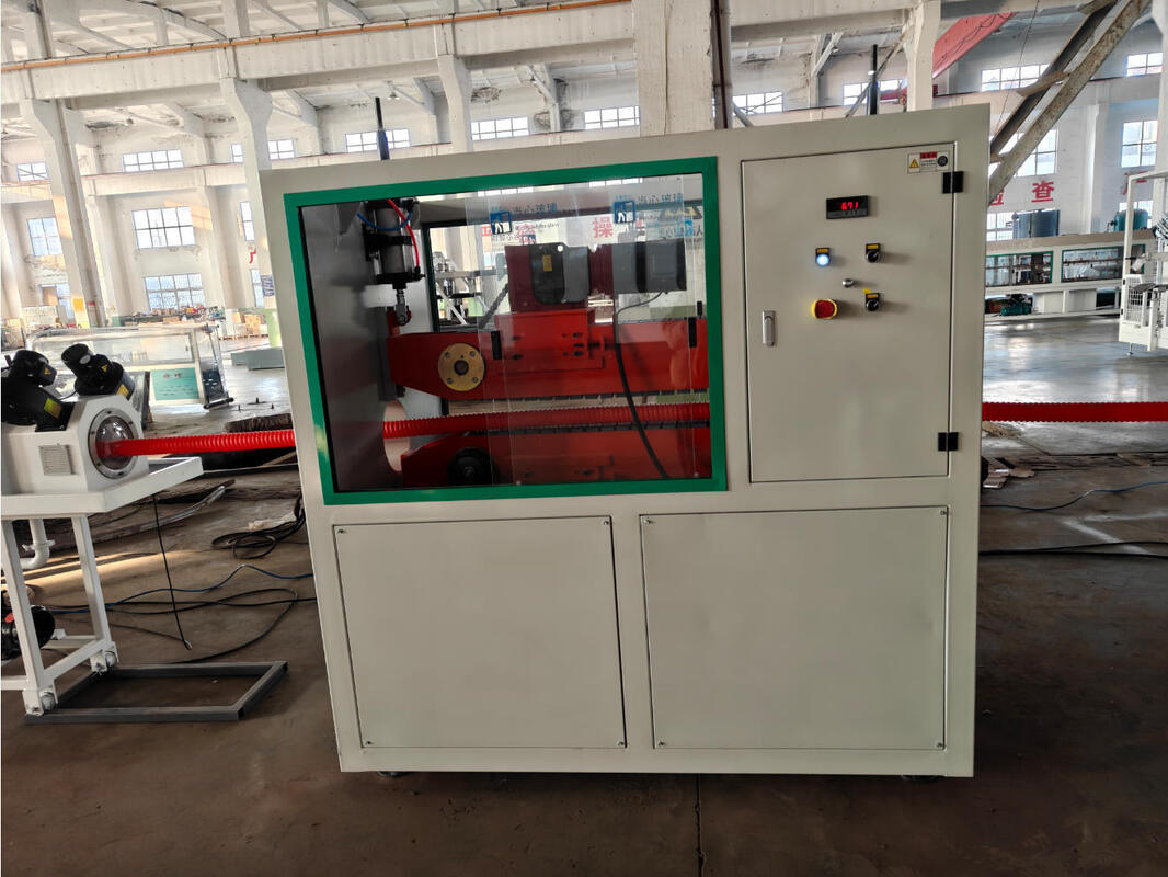 خط اکستروژن لوله موجدار تک جداره موتور اصلی زیمنس با سیستم کنترل PLC و خنک کننده آبی