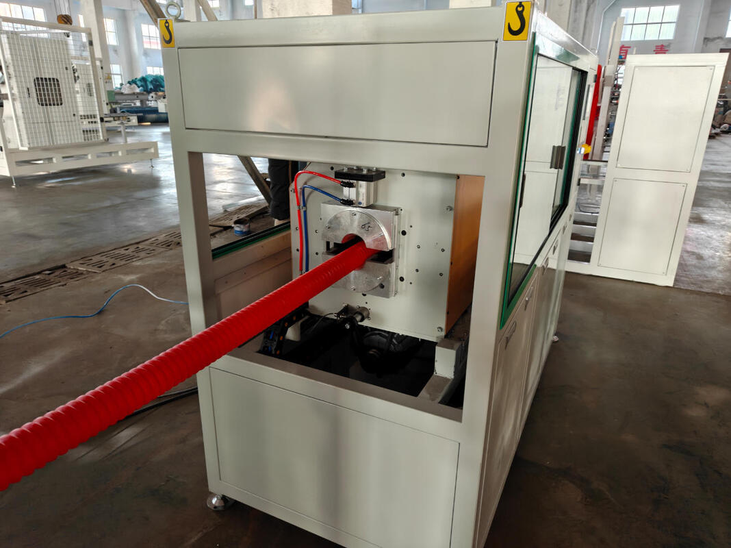 خط تولید اکستروژن لوله موجدار تک جداره خنک کننده آب با موتور اصلی زیمنس و سیستم کنترل PLC