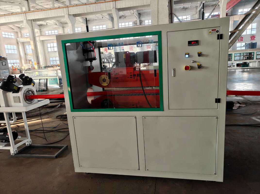 خط اکستروژن لوله موجدار تک جداره موتور اصلی زیمنس با سیستم کنترل PLC و خنک کننده آبی