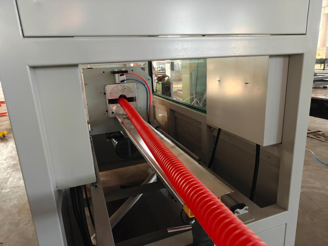 خط اکستروژن لوله موجدار دو جداره با اینورتر زیمنس و ماردون بشکه با سختی HV>740 برای تولید لوله پلی اتیلن