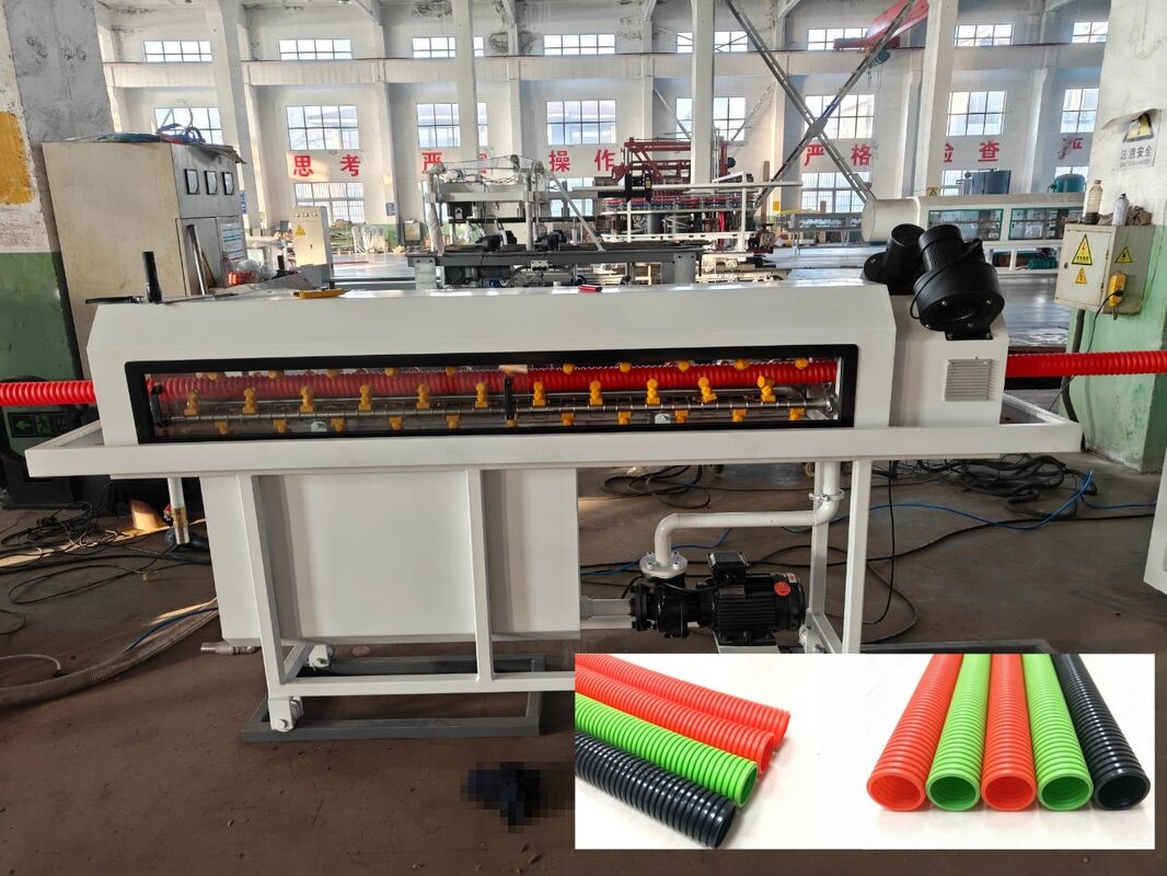 خط اکستروژن لوله موجدار تک جداره با موتور زیمنس، ساختار کانال پیچ عمیق و گرمایش الکتریکی