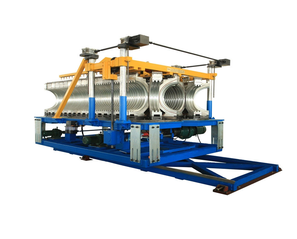 HUASU دو خط دیوار راه راه ساخت خط لوله HDPE Double Extruder Wall Gas SBG-500