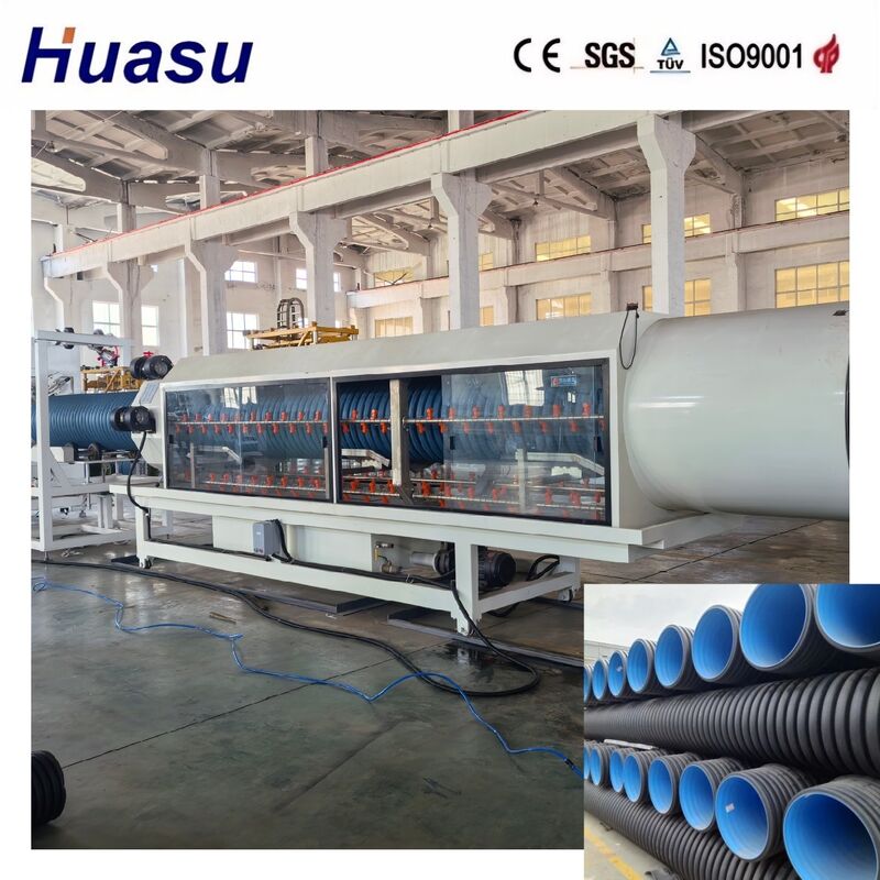 خط اکستروژن لوله های لوله ای دو طرفه با تولید بالا برای HDPE/PE/PP/PVC/MPP با قطر لوله 32-1600mm