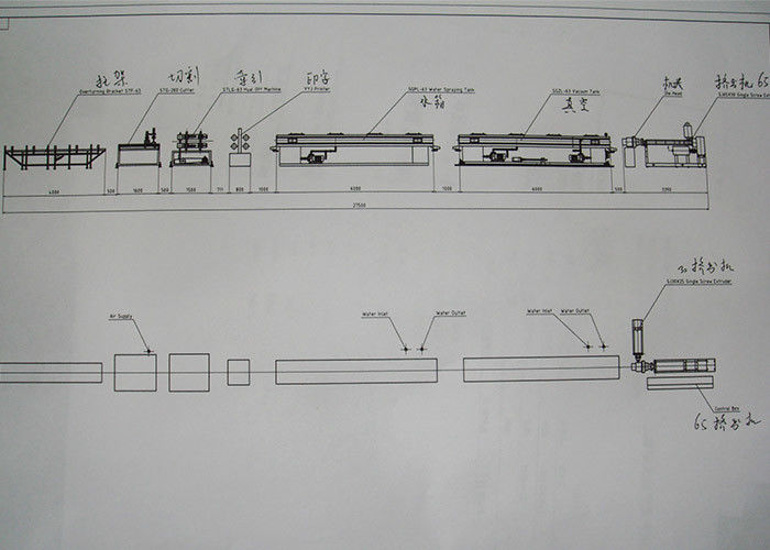 خط تولید دستگاه لوله های راه راه تک دیواری 200MM-400MM