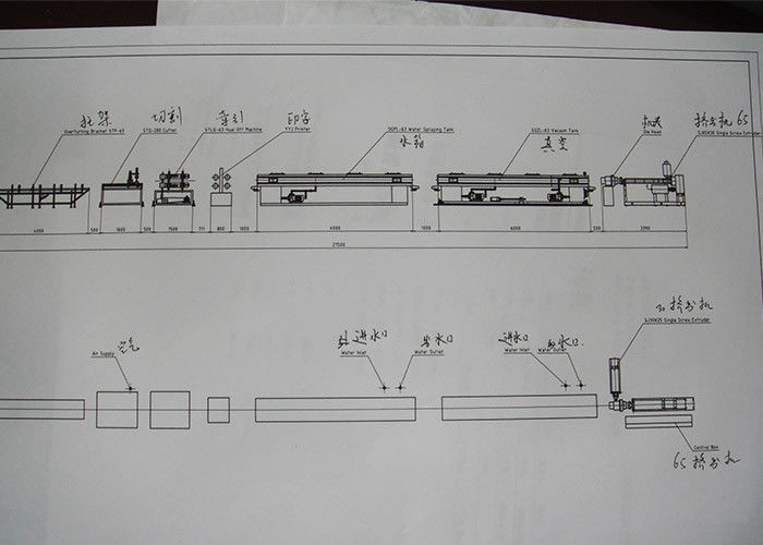 خط تولید خط اکستروژن لوله راه راه تک جداره PVC PP 25mm