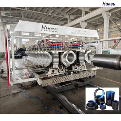 Double Wall Corrugated Pipe Extrusion Line with 6m or Customized Pipe Length Water Cooling and 1 Year Warranty